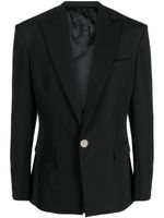 Balmain blazer en laine à simple boutonnage - Noir