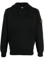 Stone Island hoodie en coton à patch - Noir