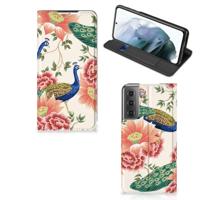 Smartphone hoesje voor Samsung Galaxy S21 FE Pink Peacock