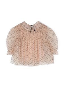 Philosophy Di Lorenzo Serafini Kids blouse en tulle à pois - Rose