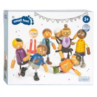 Small Foot houten buigzame poppenfamilie met baby, 8st.