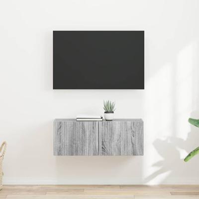 TV Wandkast 2 pcs Grijs Sonoma 60 x 31 x 29.5 cm Bewerkt hout