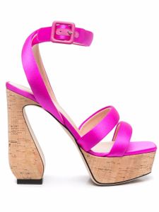 Si Rossi sandales Antonia en satin - Rose