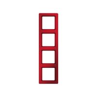 Berker Q.1 afdekraam 4-voudig rood