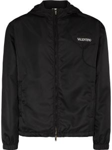 Valentino Garavani coupe-vent Men's Garden à fleurs brodées - Noir