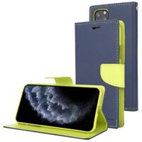 Voor iPhone 11 Pro MERCURY GOOSPERY FANCY dagboek horizontale Flip lederen draagtas met houder & kaartsleuven & portemonnee (Navy)