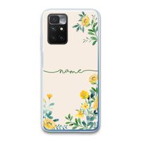 Gele bloemen: Xiaomi Redmi 10 Transparant Hoesje