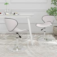 Eetkamerstoelen 2 st kunstleer wit
