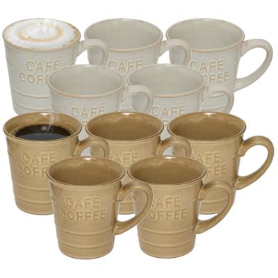 Secret de gourmet Koffiemokken - 10x stuks - 200 ml - kleuren gemixt