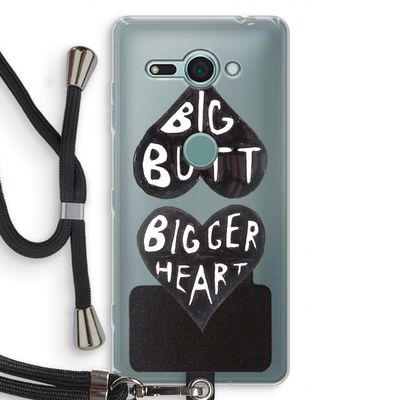 Big butt bigger heart: Sony Xperia XZ2 Compact Transparant Hoesje met koord