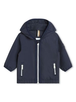 BOSS Kidswear coupe-vent à logo imprimé - Bleu
