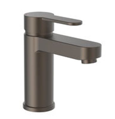 ELEPHANT ééngreepsmengkraan wastafel, grafiet mat keramische schijven geluidsarme, verwisselbare 40 mm-cartouche flexibele metalen aansluitslangen 350 mm volgens DVGW/KTW-A 1 ¼" (Ø ca. 4 cm)