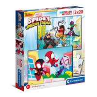 Clementoni Supercolor Puzzel Spidey and His Amazing Friends 2x20 Stukjes - thumbnail