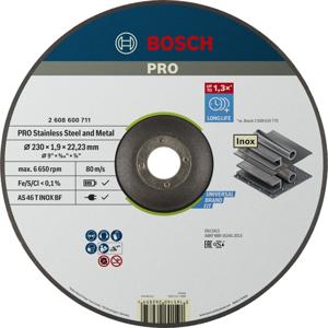 Bosch Professional Doorslijpschijf PRO Stainless Steel and Metal 230x22,23mm VE=1 - 2608600711