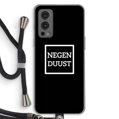 Negenduust black: OnePlus Nord 2 5G Transparant Hoesje met koord