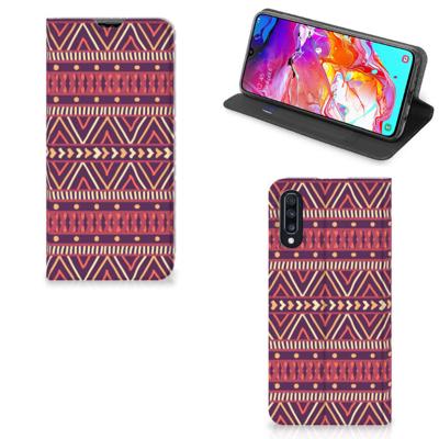 Samsung Galaxy A70 | Hoesje met Magneet | Aztec Paars