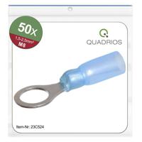Quadrios 23C524 Ringkabelschoen Dwarsdoorsnede (max.): 2.5 mm² Gat diameter: 8.5 mm Deels geïsoleerd Blauw 50 stuk(s)