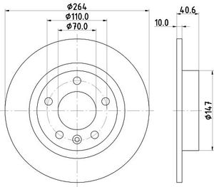 Remschijf Gecoat 54864PRO 8DD355118171