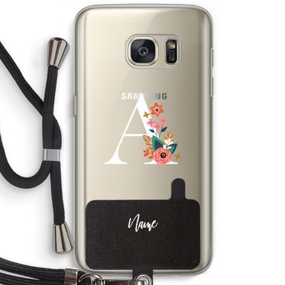 Pink Bouquet: Samsung Galaxy S7 Transparant Hoesje met koord