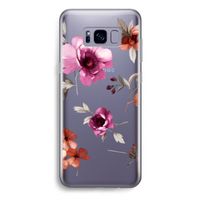 Geschilderde bloemen: Samsung Galaxy S8 Plus Transparant Hoesje