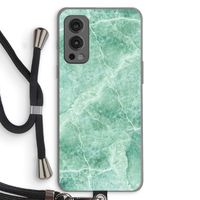 Groen marmer: OnePlus Nord 2 5G Transparant Hoesje met koord
