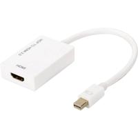 Digitus AK-340416-002-W Mini-displayport / HDMI Adapter [1x Mini-DisplayPort stekker - 1x HDMI-bus] Wit 4K UHD, Afgeschermd (dubbel) 20.00 cm