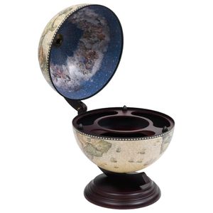 Globebar tafelmodel eucalyptushout groen