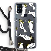 Papegaai: OnePlus Nord N10 5G Transparant Hoesje met koord