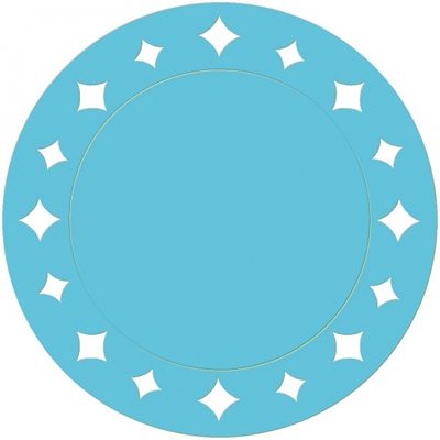 Turquoise placemats met sterren 33 cm