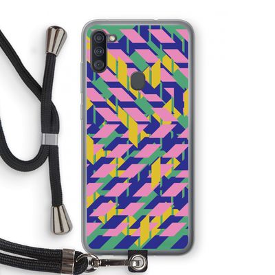 Skew Blush 1: Samsung Galaxy A11 Transparant Hoesje met koord