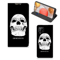 Mobiel BookCase Samsung Galaxy A42 Skull Eyes