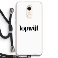 Topwijf Wit: Xiaomi Redmi 5 Transparant Hoesje met koord