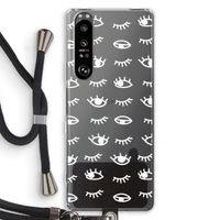 Eye pattern #3: Sony Xperia 1 III Transparant Hoesje met koord