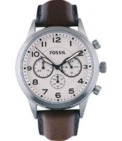 Horlogeband Fossil BQ2127 Leder Bruin 22mm