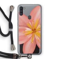 Pink Ellila Flower: Samsung Galaxy A11 Transparant Hoesje met koord