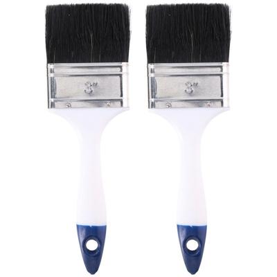 Kinzo Verfkwast - 2x - plat - 70 mm x 23 cm - Terpentinebasis - platte verfkwast