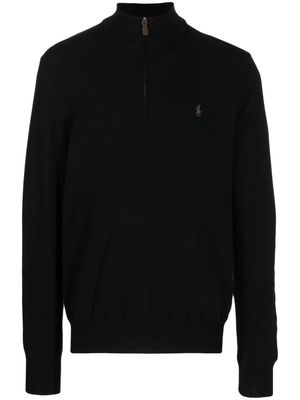 Polo Ralph Lauren pull Polo Pony à col zippé - Noir