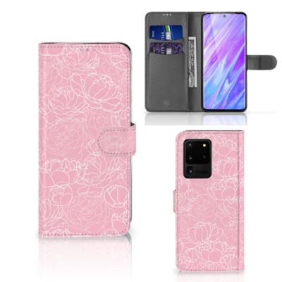 Samsung Galaxy S20 Ultra Hoesje White Flowers