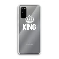 King zwart: Samsung Galaxy S20 Transparant Hoesje