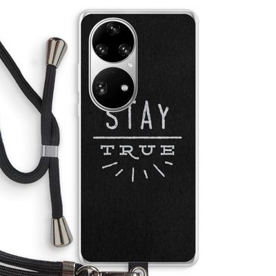 Stay true: Huawei P50 Pro Transparant Hoesje met koord