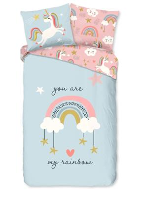 Good Morning Peuter dekbedovertrek "eenhoren en regenbogen" - Multi - (120x150 cm) - Katoen Good Morning Peuter dekbedovertrek "eenhoren en regenbogen" - Multi - (120x150 cm) - Katoen