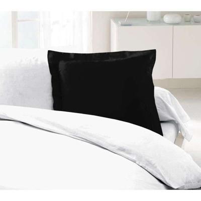 LOVELY HOME Set van 2 kussenslopen 100% katoen 63x63 cm - zwart