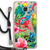 Papegaaien: Samsung Galaxy A3 (2016) Transparant Hoesje met koord