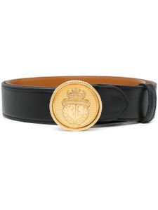 Billionaire ceinture en cuir à plaque logo - Noir