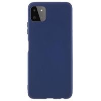 Anti-Vingerafdruk Mat Samsung Galaxy A22 5G, Galaxy F42 5G TPU Hoesje - Donkerblauw