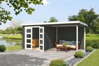 Outdoor Life Helena Blokhut 492,2 x 254 cm 28 mm vuren Green Grey-Wit gecoat- Plat dak- Geïmpregneerd vurenhout- Outdoor Life Outdoor Life Helena Blokhut 492,2 x 254 cm 28 mm vuren Green Grey-Wit gecoat- Plat dak- Geïmpregneerd vurenhout- Outdoor Life