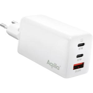 Aqiila W3 USB-oplader 65 W Binnen, Thuis Uitgangsstroom (max.) 3 A Aantal uitgangen: 3 x USB-A, USB-C