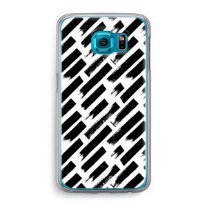 Zwarte vegen: Samsung Galaxy S6 Transparant Hoesje