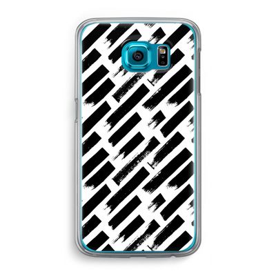 Zwarte vegen: Samsung Galaxy S6 Transparant Hoesje
