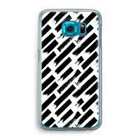 Zwarte vegen: Samsung Galaxy S6 Transparant Hoesje